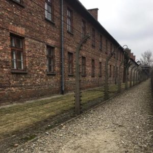 Auschwitz, concentration camp, street, housing 